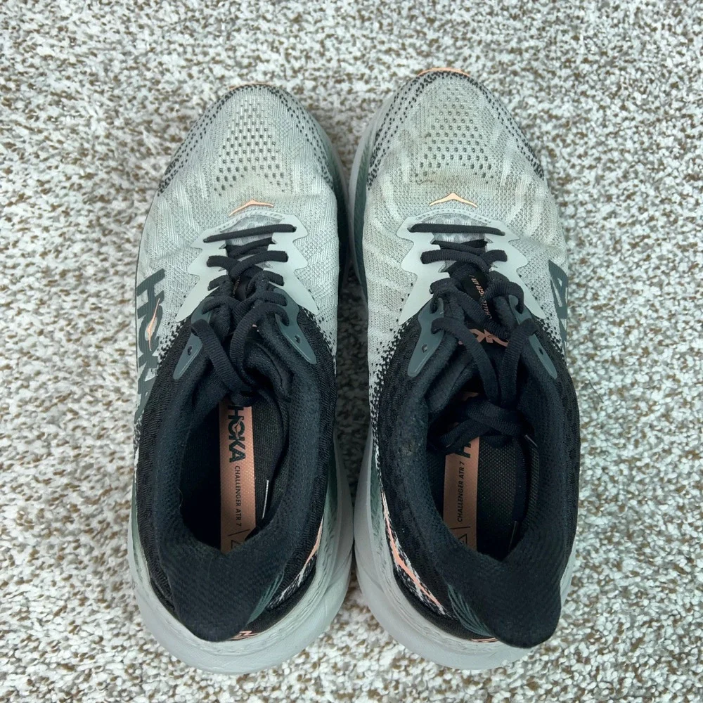 Hoka Shoes Womens 10 Wide Gray Trail Running Challenger ATR 7 Training Hiking
